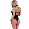 Livco Corsetti Fashion - Peignoir + Chemise + String Melisenda Cf 1709 Noir S